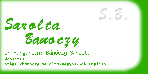 sarolta banoczy business card