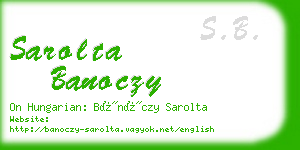 sarolta banoczy business card
